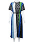 Stripe Lace Panel Dress